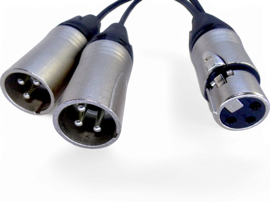 Cable Para Micrófono Xlr Canon 1 Hembra - 2 Machos De 30cms