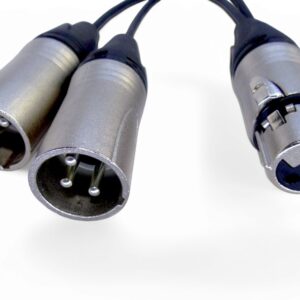 Cable Para Micrófono Xlr Canon 1 Hembra - 2 Machos De 30cms