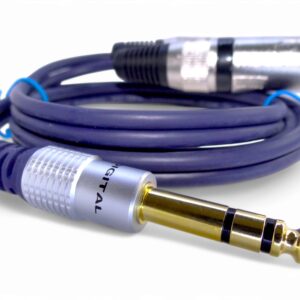 Cable Plug 1/4 Trs Esteréo A 2 Xlr Canon Macho 90 Cm