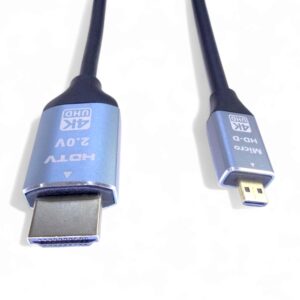 Cable convertidor Micro Hdmi a Hdmi V2.0 de 5 mts 4k - Image 3