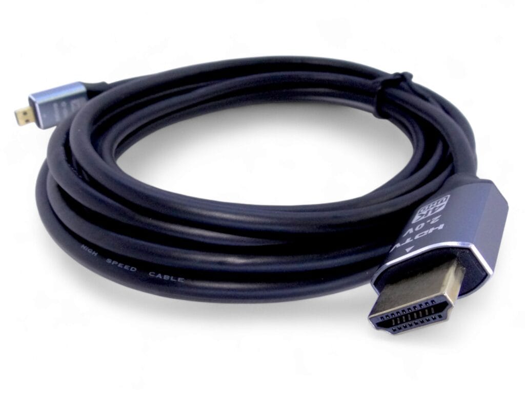 Cable convertidor micro hdmi a hdmi V2.0 de 3mts 4k
