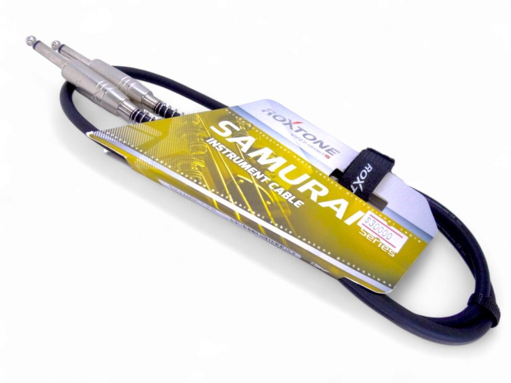 Cable de linea, guitarra plug 1/4 mono 1 metro roxtone