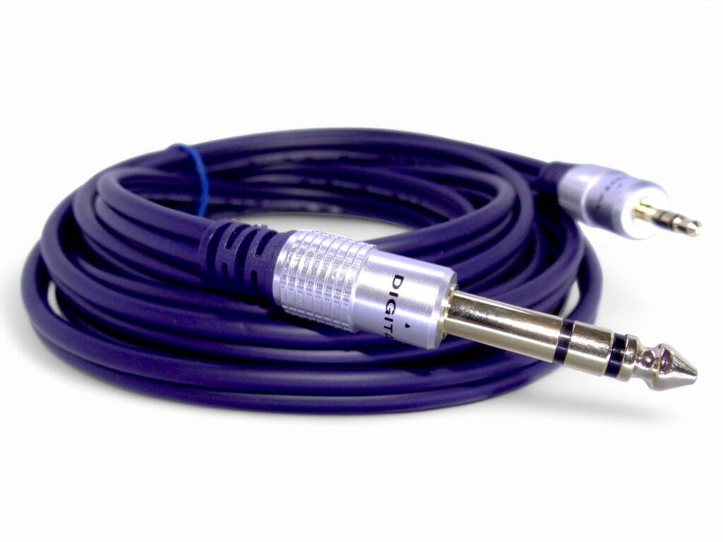 Cable plug 3.5 estereo a plug 1/4 estereo trs 1,8 mts