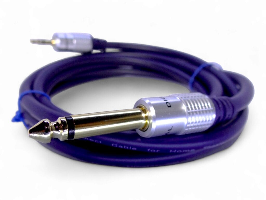 Cable plug 3.5 estereo a plug 1/4 mono ts 1.8 mts