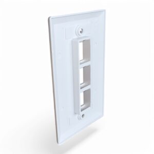 Faceplate De 3 Puertos Blanco Netcom At-103