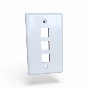 Faceplate De 3 Puertos Blanco Netcom At-103 - Image 2
