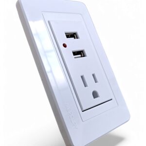 Toma Sencillo Polo Tierra + Usb X2 Mercury Blanco 118z-08