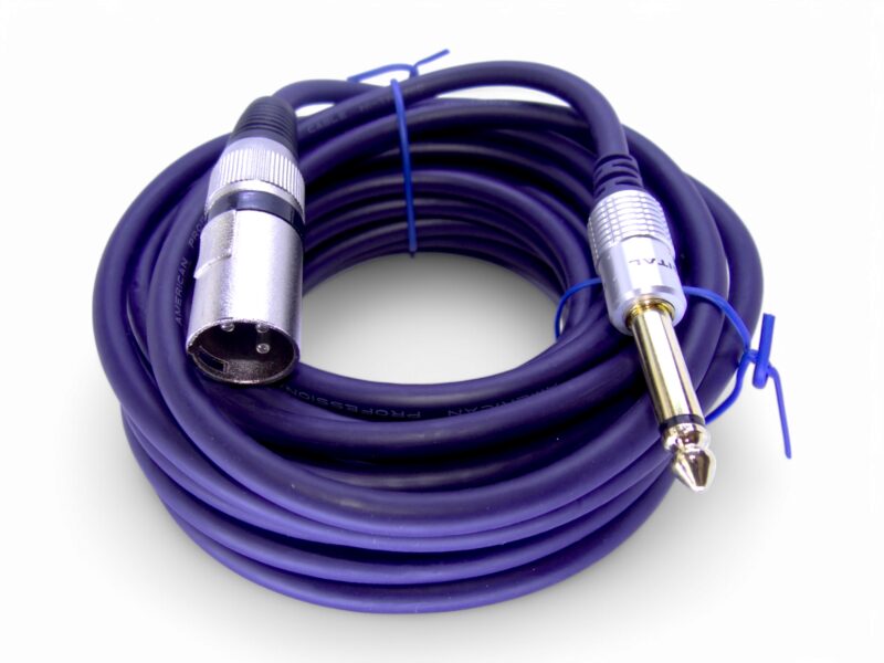 Cable Plug De 1/4 Mono A Xlr Canon Macho 7.5 Mts
