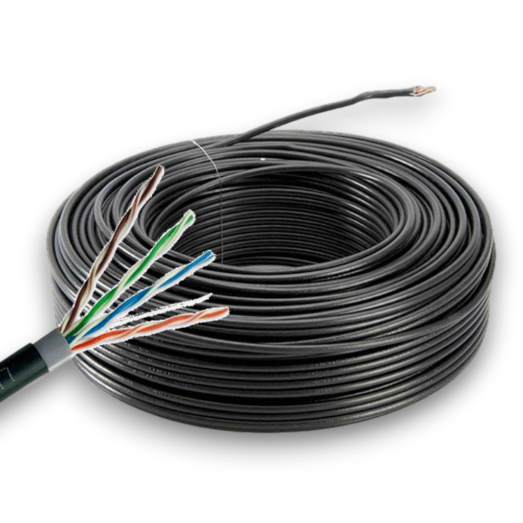 Cable Utp Cat 6 Rollo De 100 Mts Exterior Aleación Cctv Red