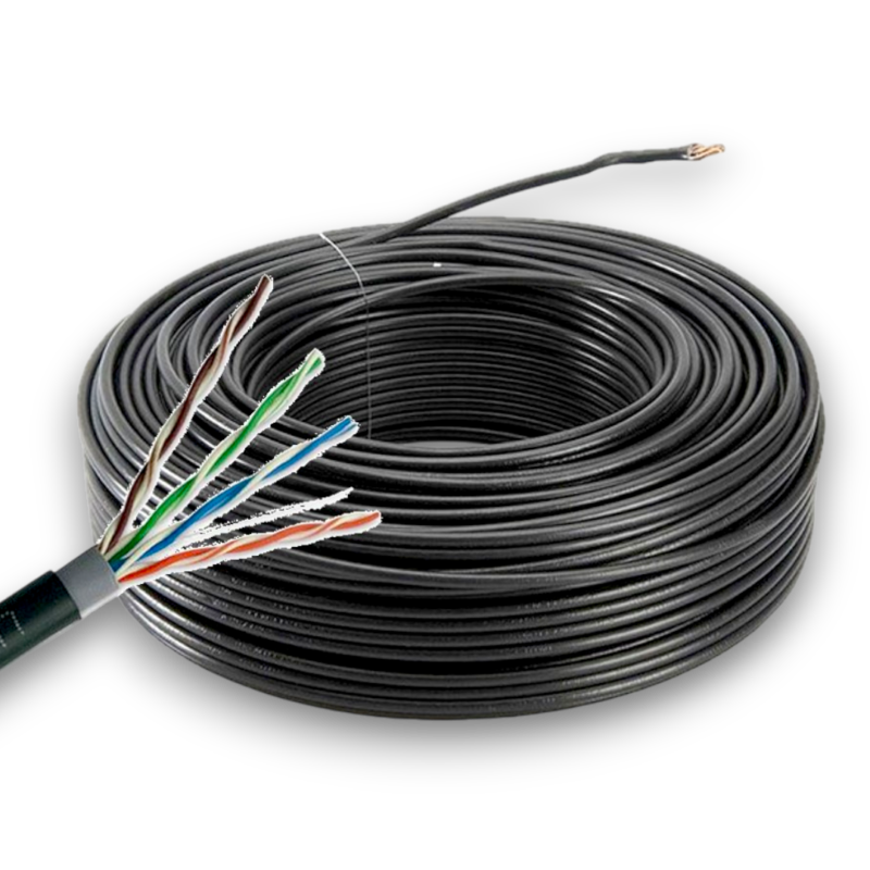 Cable Utp Cat 6 Rollo De 100 Mts Exterior Aleación Cctv Red