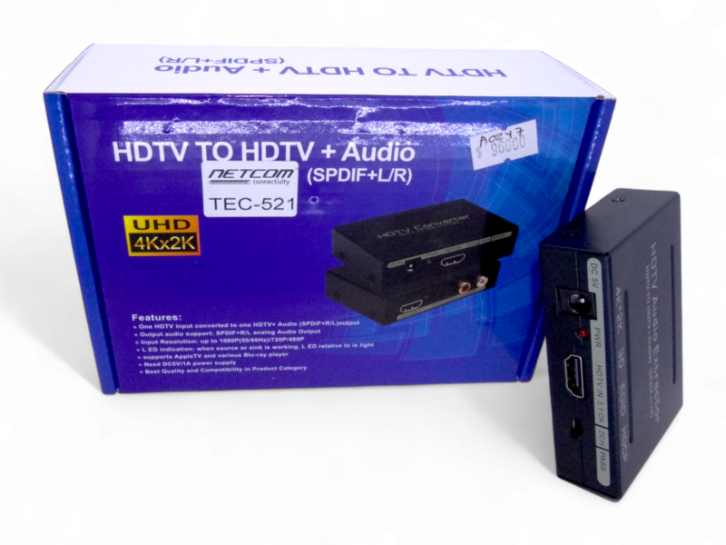 Extractor De Audio Para Tv, Hdmi A Hdmi Spdif+l/r 4k*2k