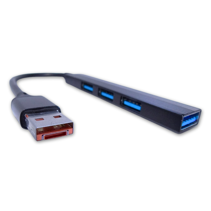 Hub Usb 4 En 1 3.0 5gb + Adaptador Tipo C Plegable Pc