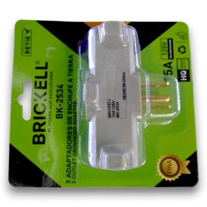 Tee Electrica De 3 Salidas Con Polo Tierra Brickell Bk-2534 - Image 2