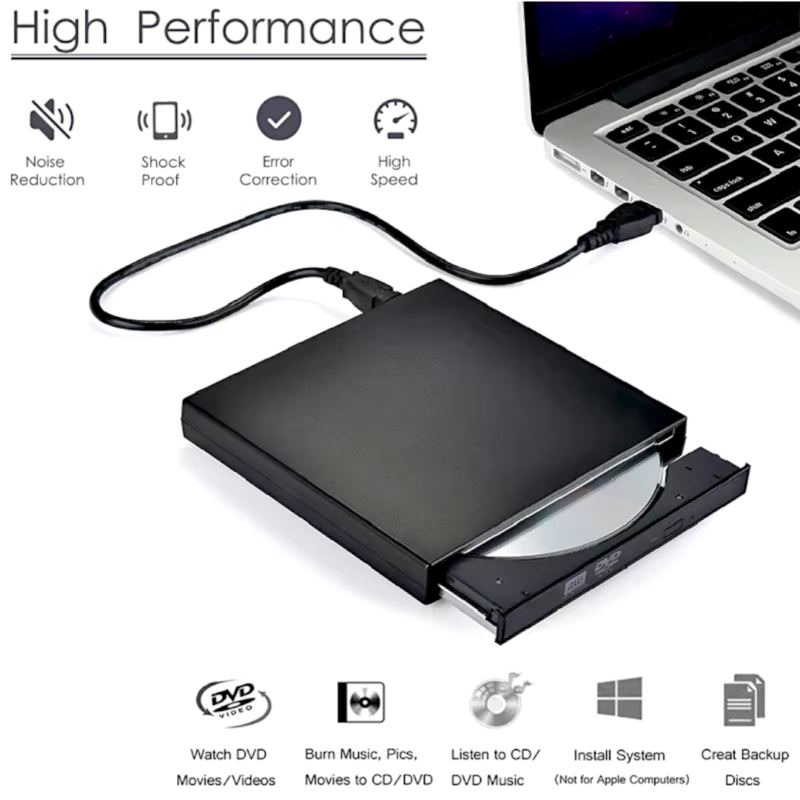 Unidad Quemadora/lectora De Cd Dvd Portable Slim Usb 2.0