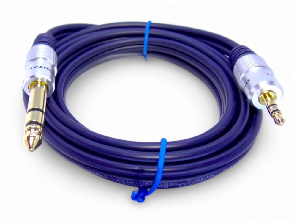 Cable Plug 3.5 Estereo A Plug 1/4 Estereo Trs 3.6 Mts