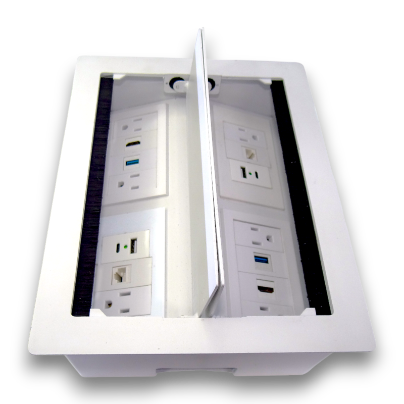 Grommet Metálico Con Módulos Plus Usb + 110v + Hdmi + Datos - Image 3