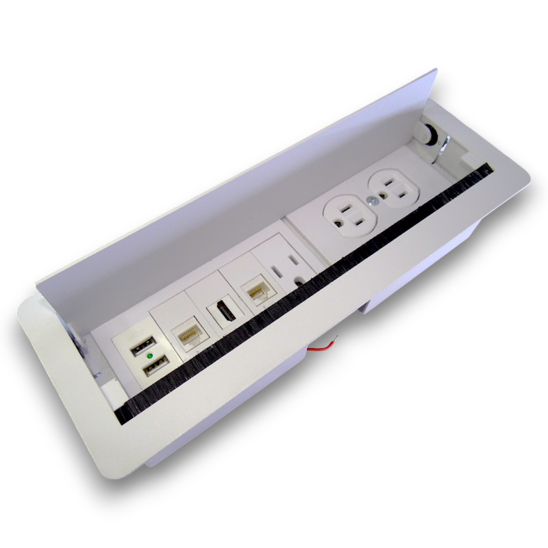 Grommet Metálico Con Módulos Venus Usb + 110v + Hdmi + Datos - Image 3