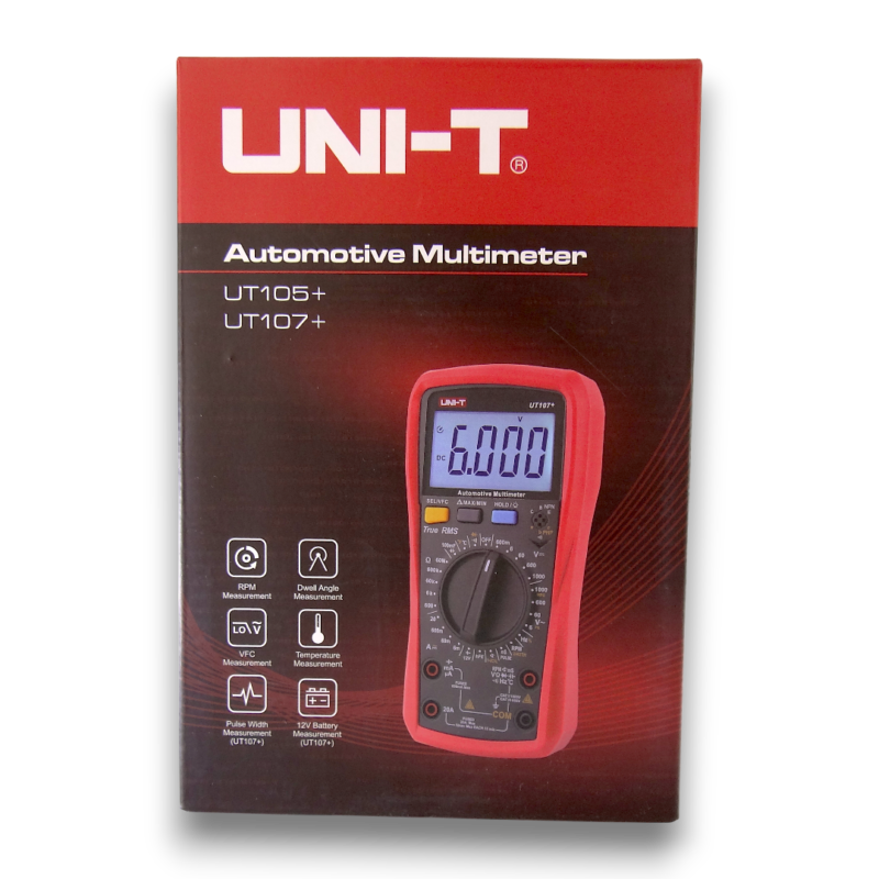 Multímetro Digital Automotriz Uni-t Ut107+ Rpm Inyección Vfc
