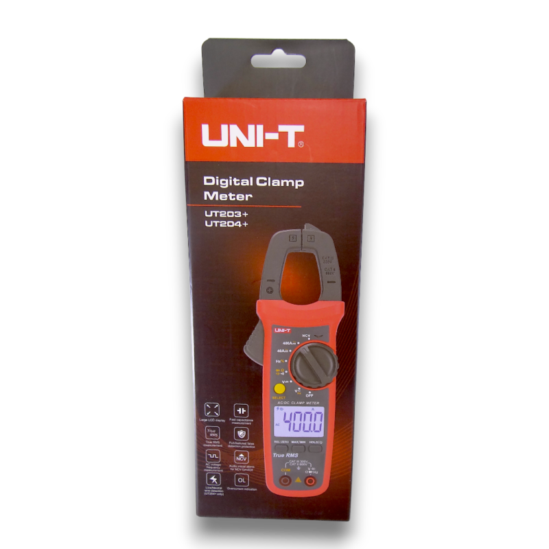 Pinza Amperimétrica Digital Uni-t Ut203+ 400ah Ac-dc Trms