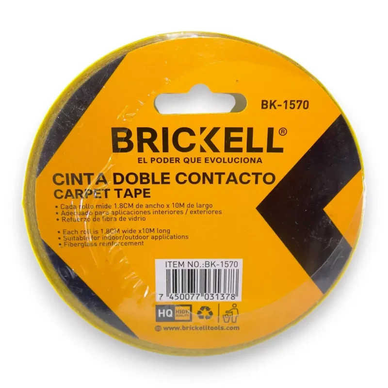 Cinta Doble Contacto 1.8 Cm X 10 Mts Brickell Bk-1570