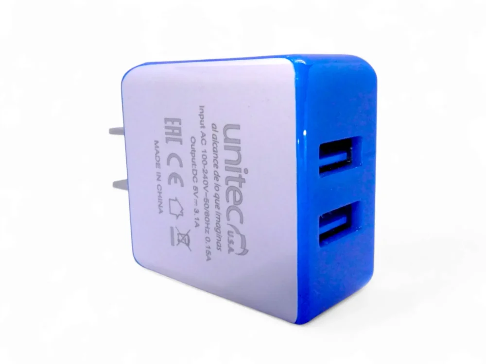 Cargador Para iPhone Carga Rapida Dual 3.1 Unitec + Cable 1m - Image 3