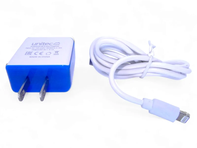 Cargador Para iPhone Carga Rapida Dual 3.1 Unitec + Cable 1m - Image 2