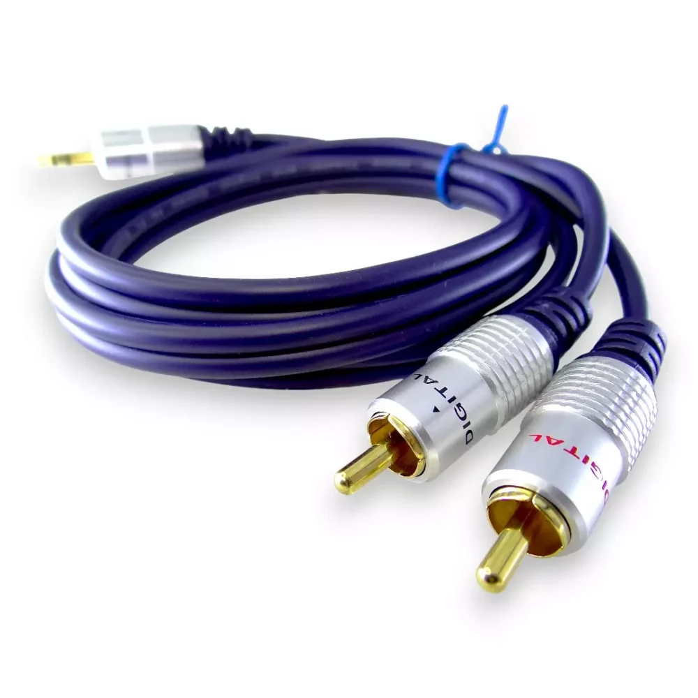 Cable Plug 3.5 Estéreo A 2 Rca Macho De 90 Cm Digital - Image 4