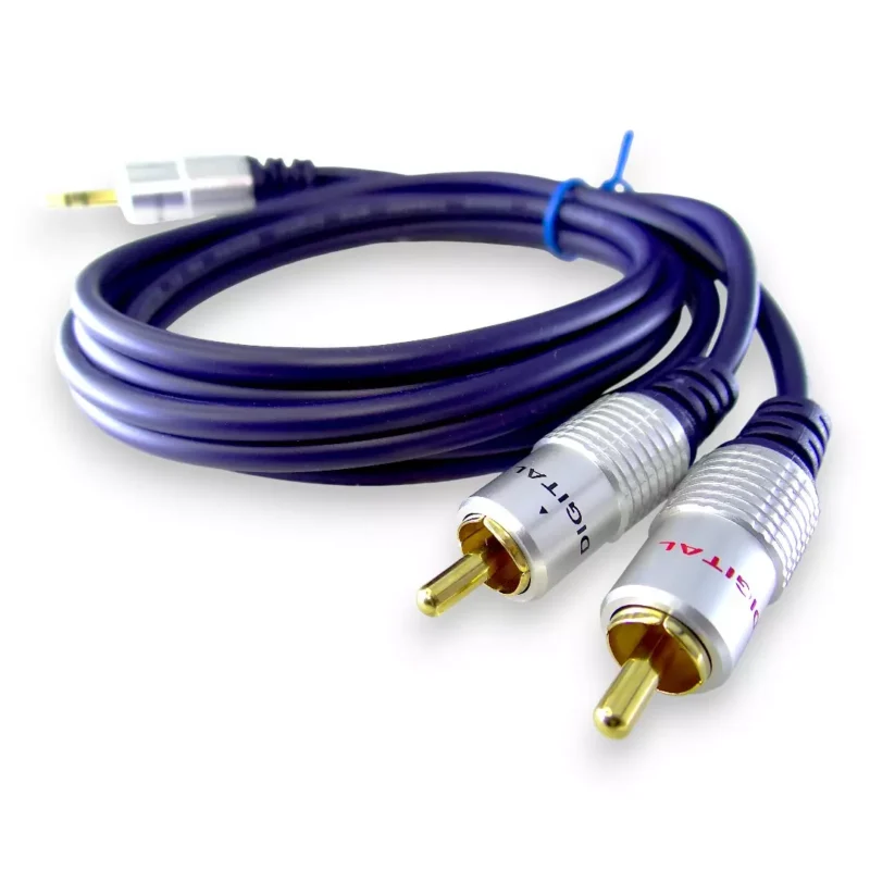 Cable Plug 3.5 Estéreo A 2 Rca Macho De 90 Cm Digital - Image 4