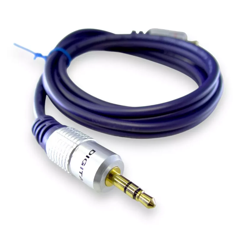Cable Plug 3.5 Estéreo A 2 Rca Macho De 90 Cm Digital - Image 3