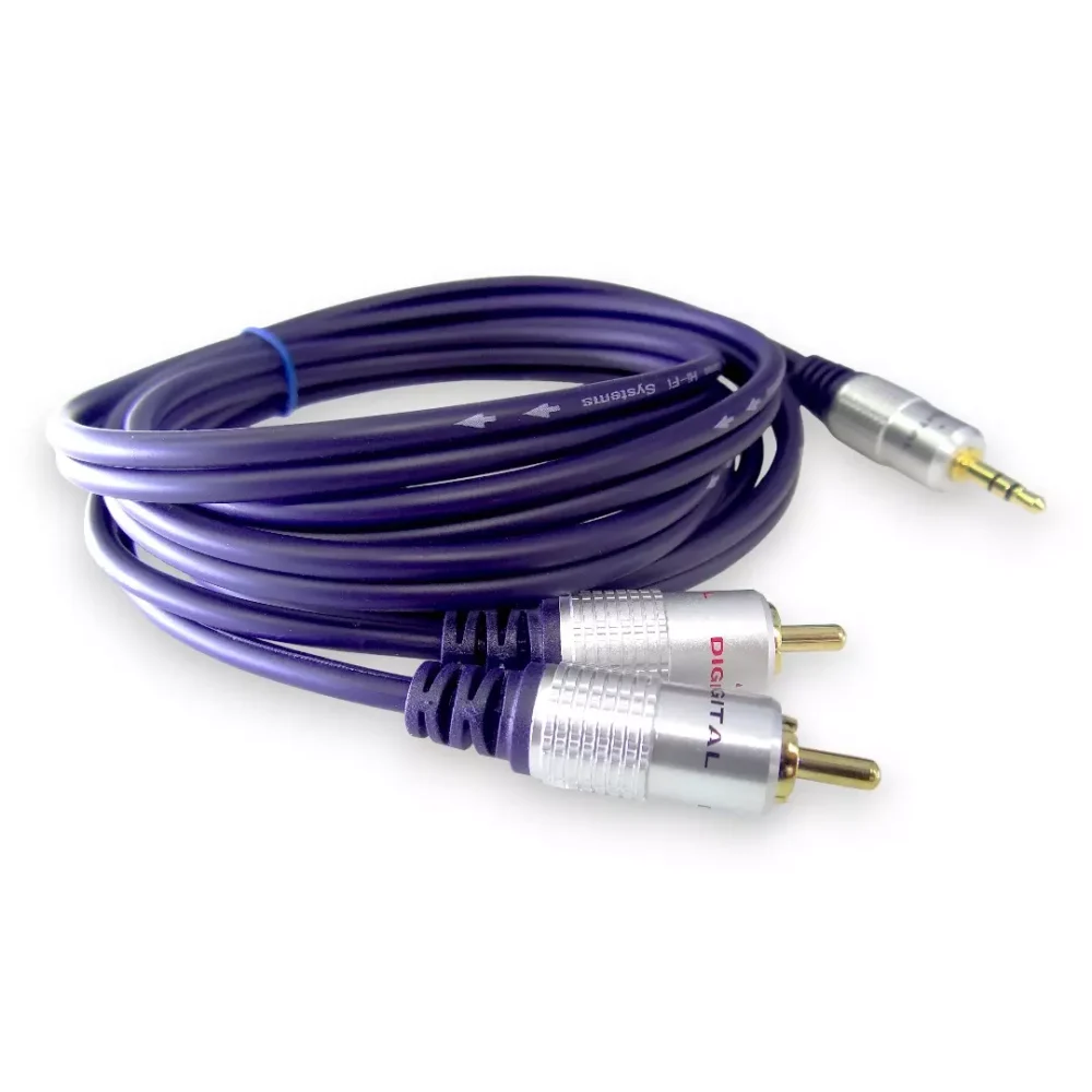 Cable Plug 3.5 Estéreo A 2 Rca Macho De 1.8 Mts Digital - Image 4