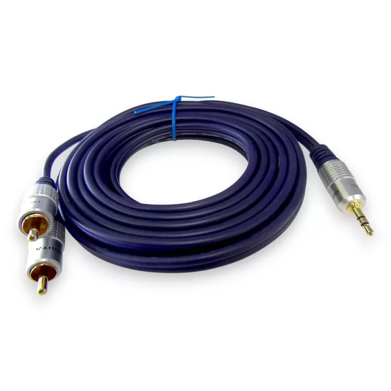 Cable Plug 3.5 Estéreo A 2 Rca Macho De 3.6 Mts Digital - Image 4