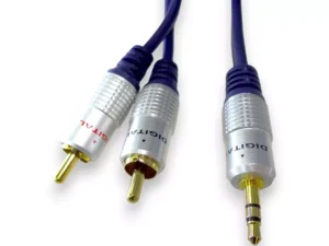 Cable Plug 3.5 Estéreo A 2 Rca Macho De 3.6 Mts Digital