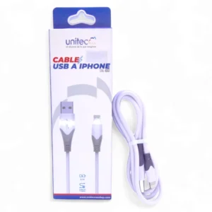 Cable De Carga iPhone Usb 3.1a Carga Rapida Unitec De 1 Mt