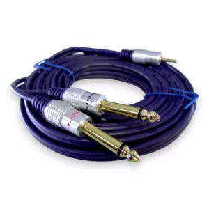 Cable Plug 3.5 Estéreo A 2 Plug 1/4 De 5.5 Mts Digital - Image 4