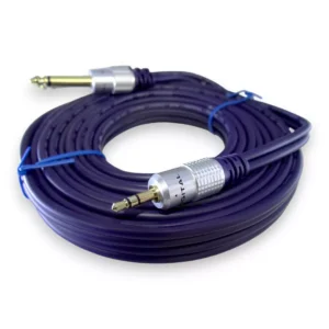 Cable Plug 3.5 Estéreo A 2 Plug 1/4 De 5.5 Mts Digital - Image 3