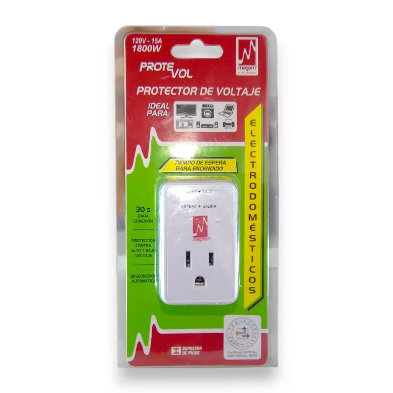 Protector Voltaje Magom Protevol Pv Slim Electro 120v 1800w