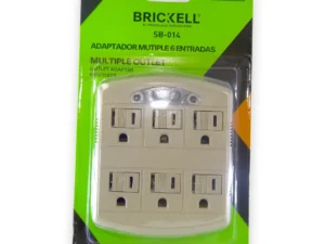 Multitoma De Pared Extensión Eléctrica De 6 Tomas Brickell