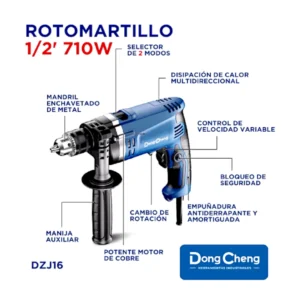 Taladro Percutor Destornillador 710w + Accesorios Dongcheng - Image 3