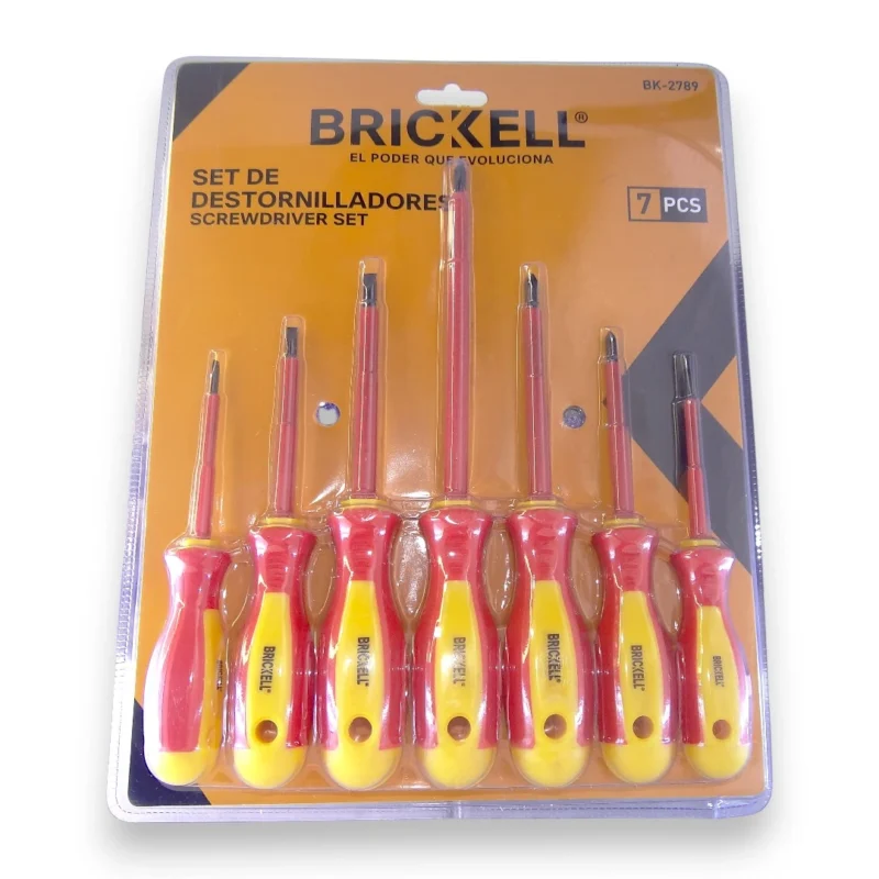 Set De 7 Destornillares Dieléctricos Profesional Brickell
