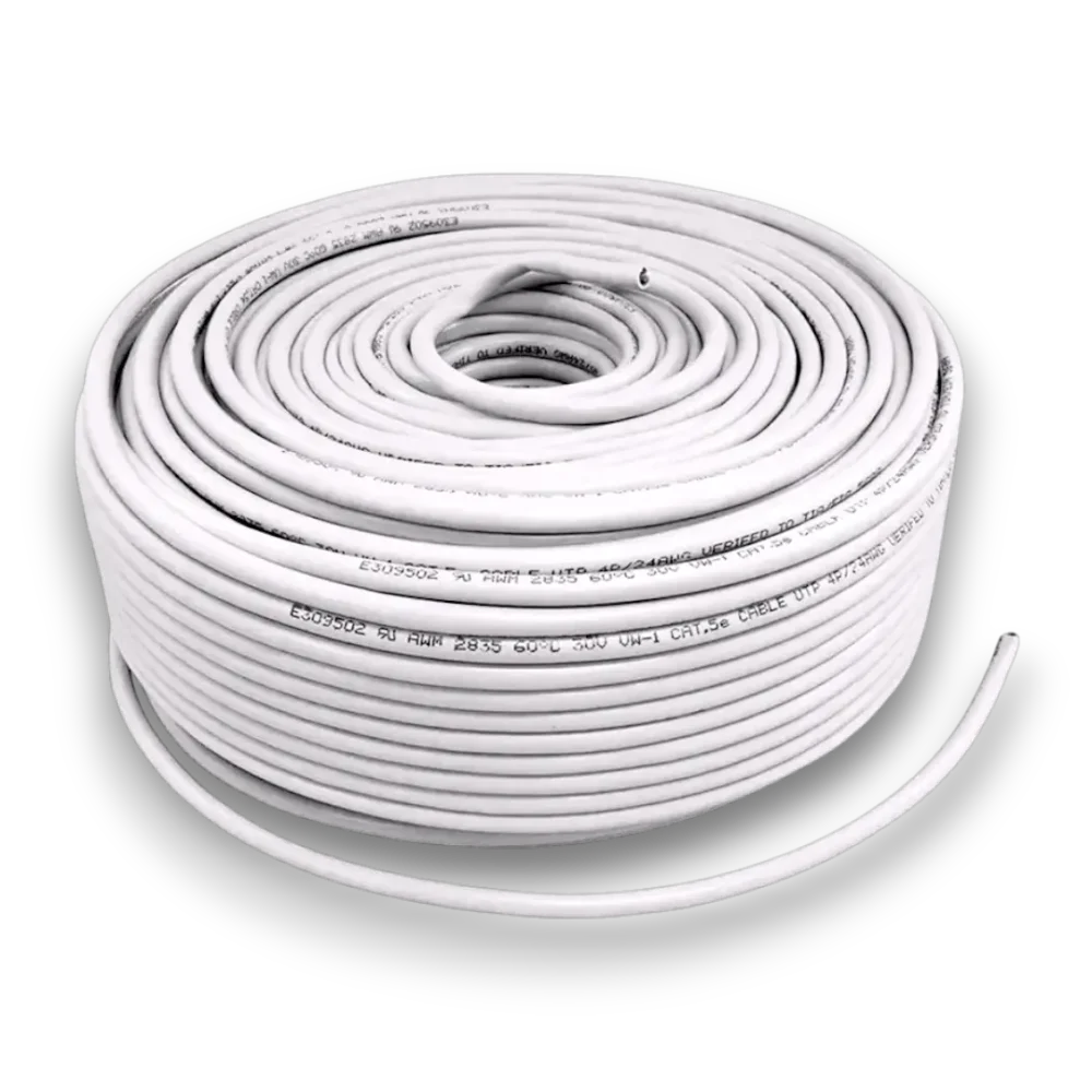 Cable Utp Cat 6e Rollo De 100 Mts Interior Aleación Cctv Red