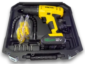 Taladro Inalámbrico 3/8 12v Con Estuche Pretul Tali-12pk