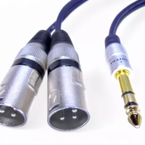 Cable Plug 1/4 Trs Esteréo A 2 Xlr Canon Macho 90 Cm