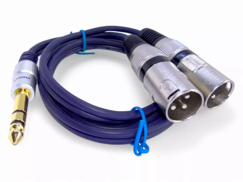 Cable Plug 1/4 Trs Esteréo A 2 Xlr Canon Macho 90 Cm - Image 4