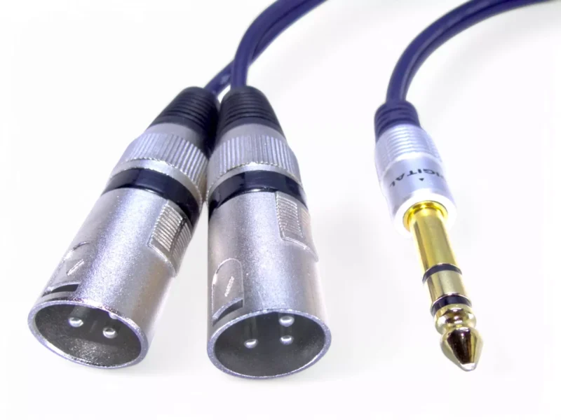 Cable Plug 1/4 Trs Esteréo A 2 Xlr Canon Macho 90 Cm